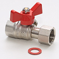 BV.650.0403 Кран шаровый для подключения манометра MVI 1/2"HРx1/4"BР